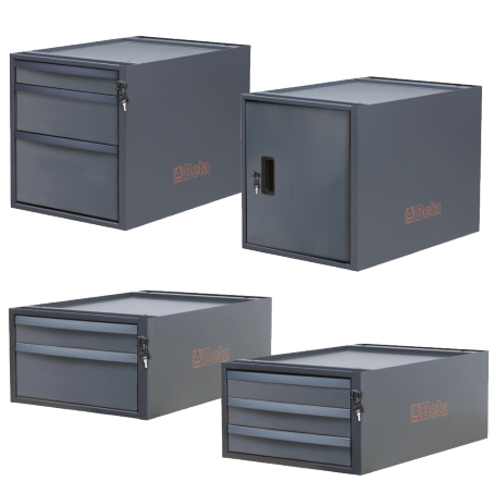 Banco Lavoro Beta C58BC-X2,1 8CA/A Antracite Inox | 2,1 mt | Gaesco