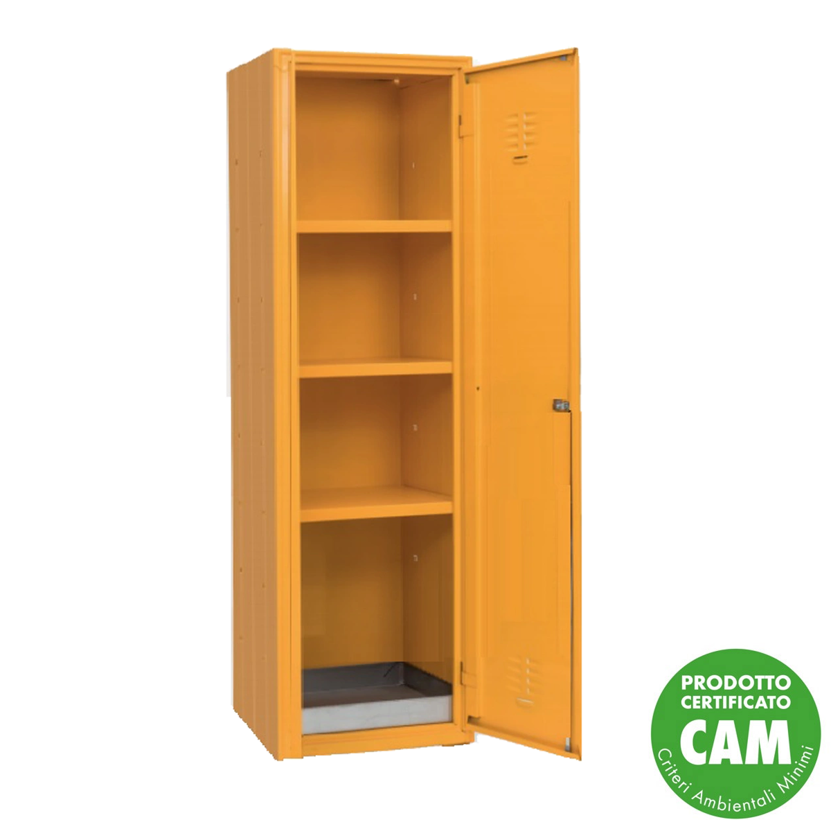 Armadio Sostanze Pericolose 60x180 cm | 1 Anta e Vasca | Gaesco