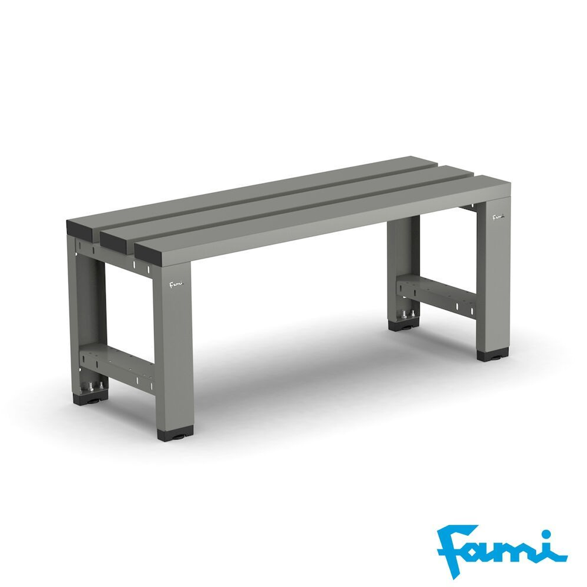 Panca Spogliatoio FAMI 3 Doghe Acciaio Grigio Scuro RAL 7000 - L1000