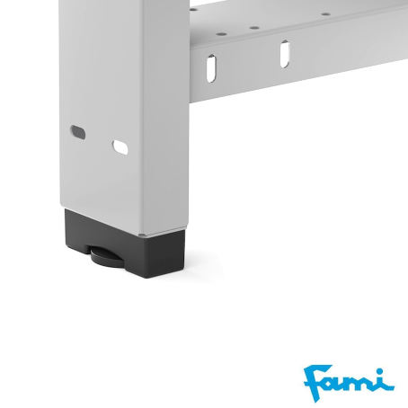 Panca Spogliatoio FAMI 3 Doghe Acciaio Grigio Chiaro RAL 7035 - L1500