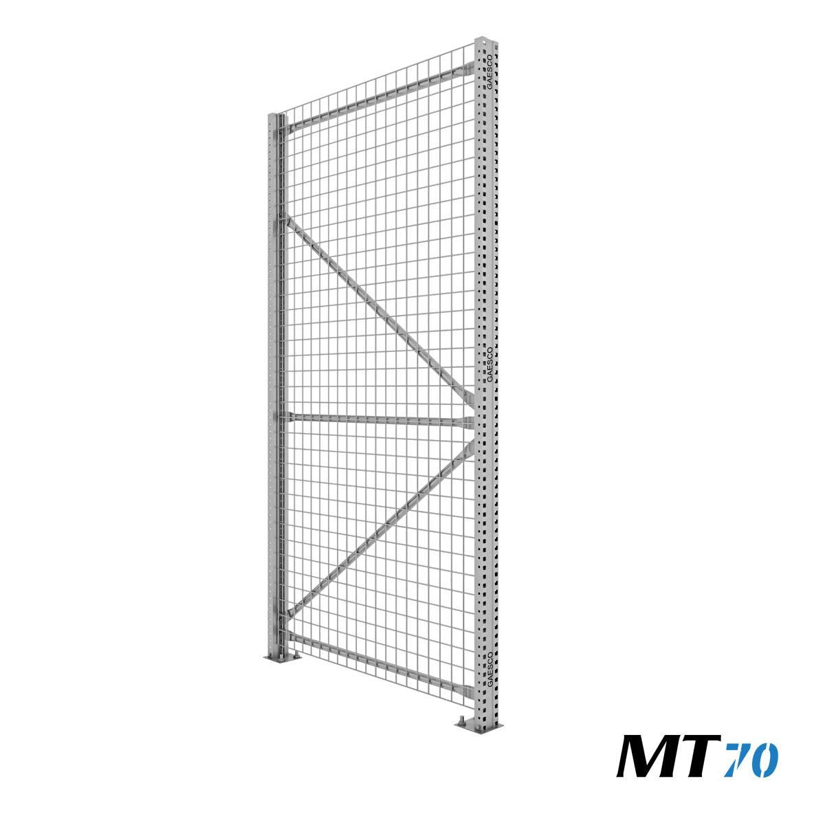Fiancata Zincata MT70 195x100 cm con Rete di Tamponamento | Gaesco