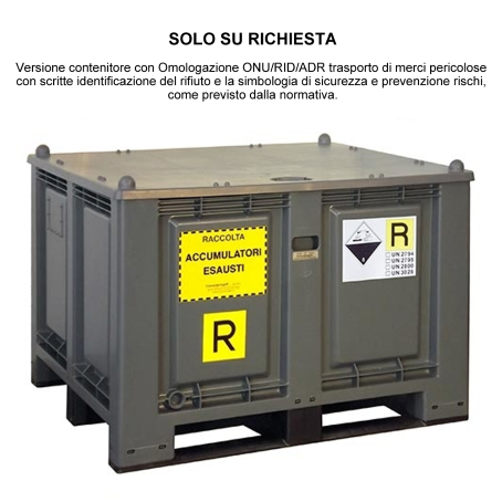Contenitore per Batterie Esauste HDPE Antiurto / 700L