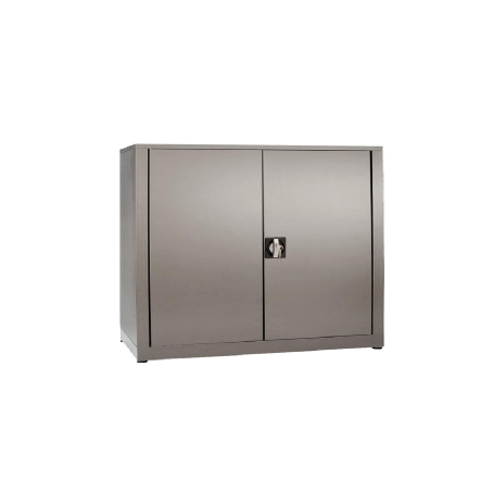 Armadio portaoggetti Zincoplastificato - 2 ante Wenge - Dim. 80x50x80H cm.