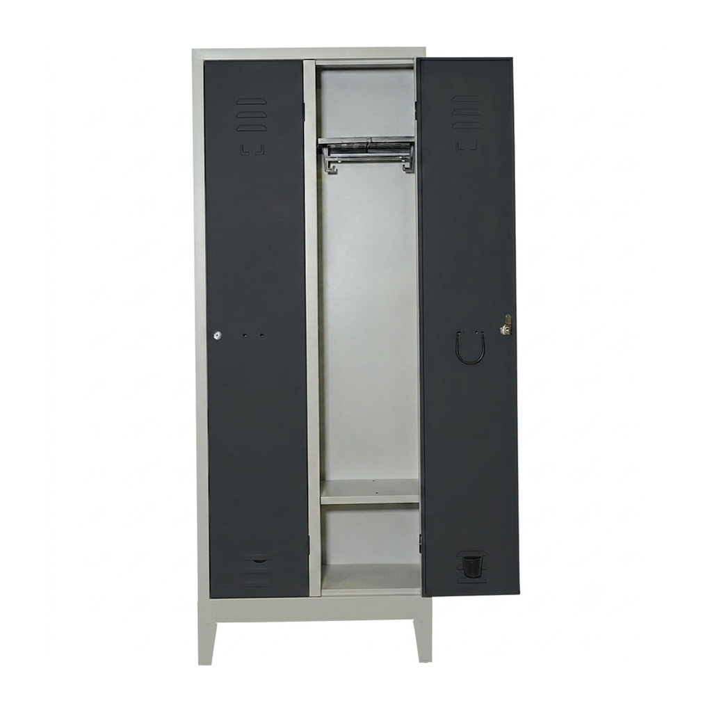 Armadio Spogliatoio Express Slim 2P Portascarpe 69x33x180 Grigio S.