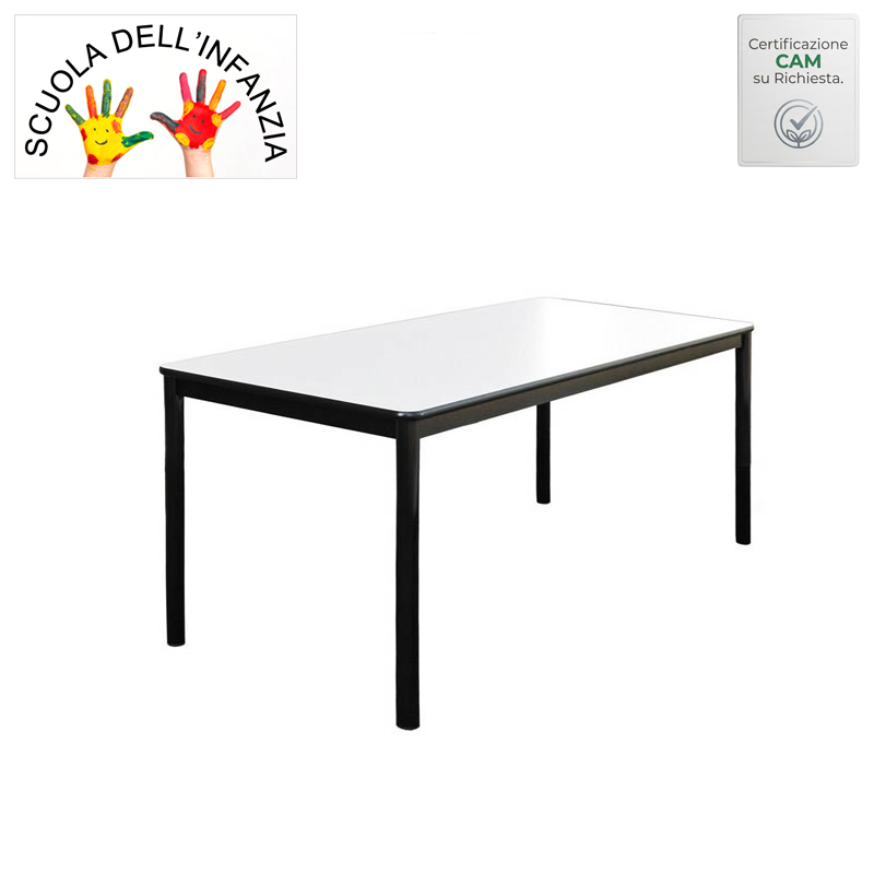 Tavoli mensa 4 posti / cm. L.120xP.80xH.52 Scuola dell'Infanzia BIANCO