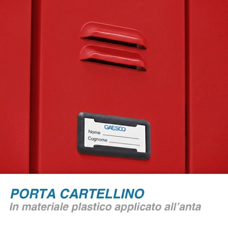 Armadio Spogliatoio Sporco Pulito Express Large 2P 69x50x180 Rosso