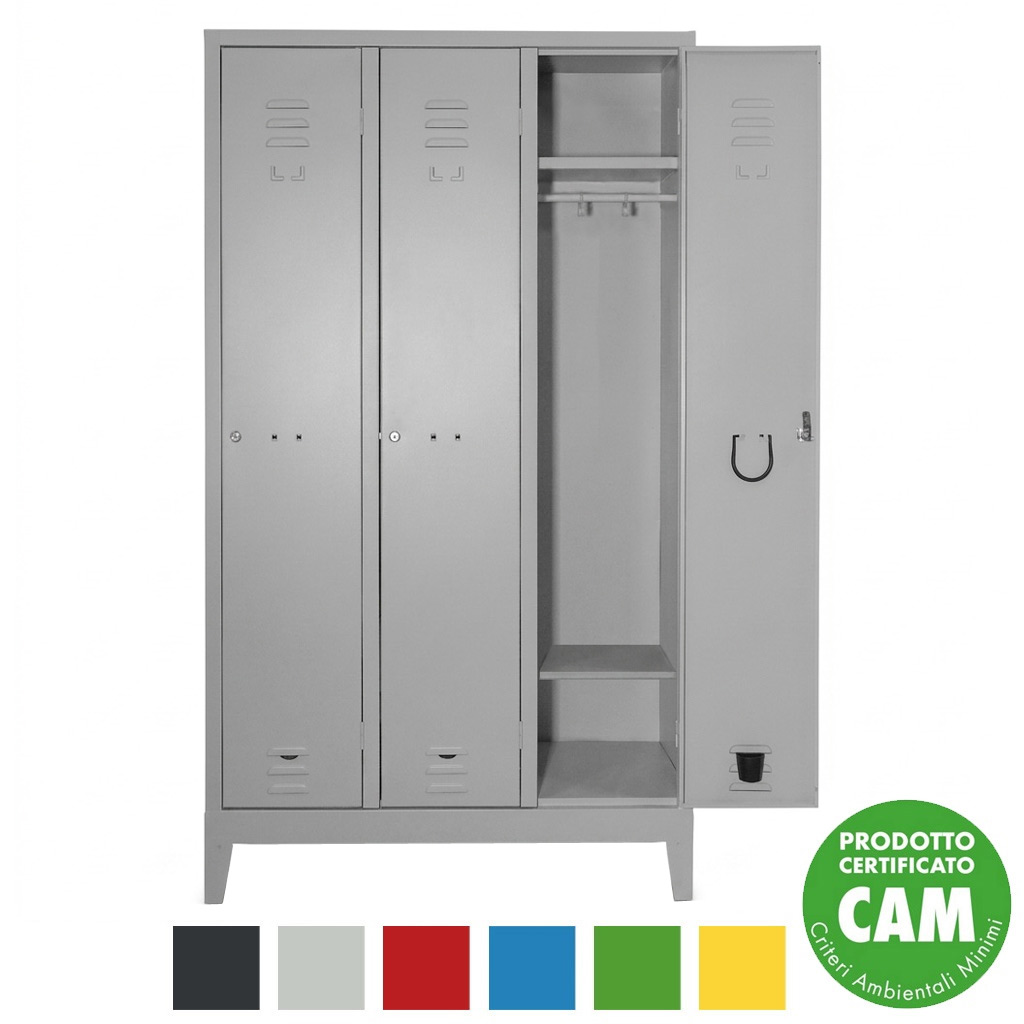 Armadio Spogliatoio Express Large 3P Portascarpe 101x50x180