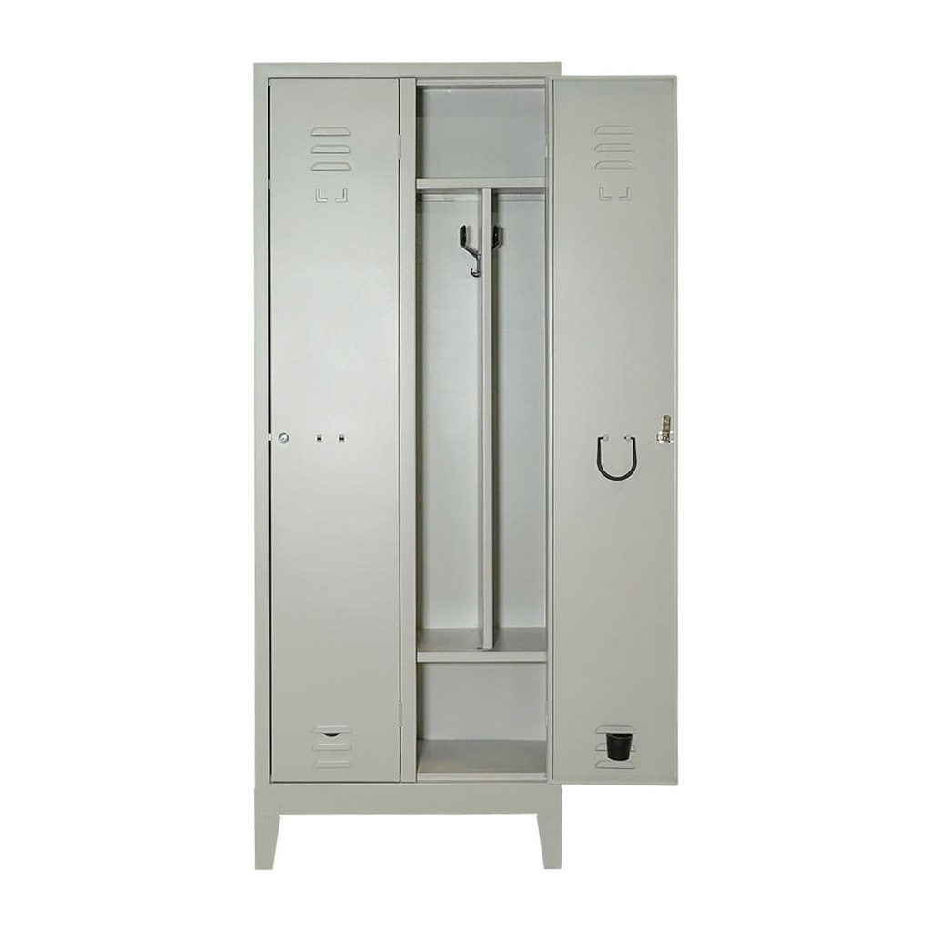 Armadio Spogliatoio Sporco Pulito Express Slim 2P 69x33x180 Grigio C.