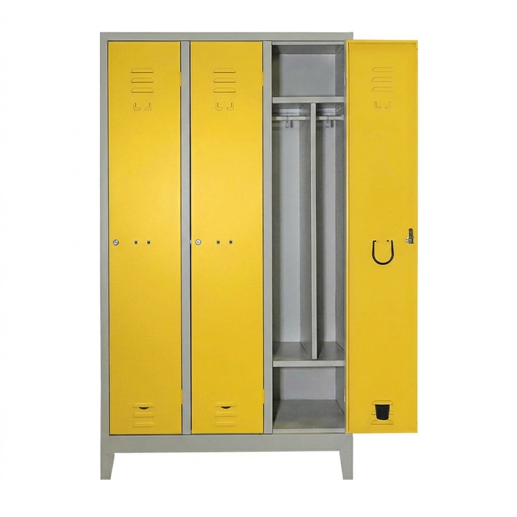 Armadio Spogliatoio Sporco Pulito Express Large 3P 101x50x180 Giallo