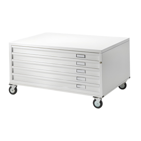 Cassettiera su ruote a 5 cassetti H7/U/5,5 DIN A1 / cm 116x75,5x58h