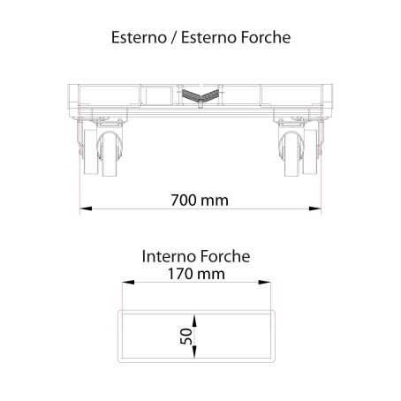 Benna Ribaltabile Per Muletto da 285Lt. (600Kg) Pronta Consegna 
