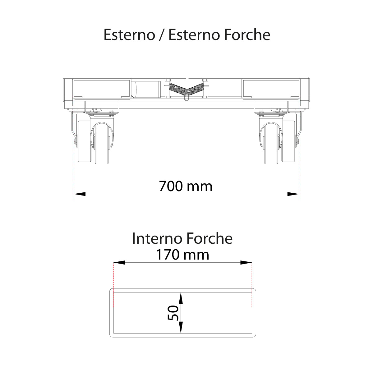 Benna Ribaltabile Per Muletto da 285Lt. (600Kg) Pronta Consegna 