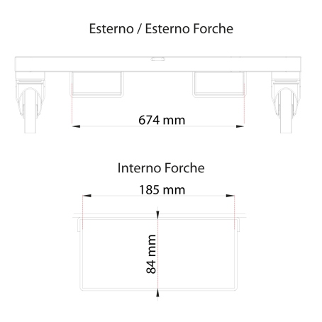 Contenitore - Benna ribaltabile / 438Lt. / Portata 1000Kg
